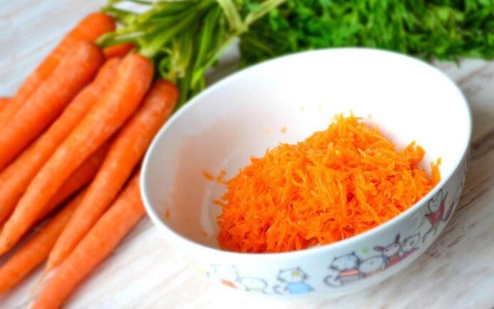 wortel parut untuk sarapan makanan Jepang
